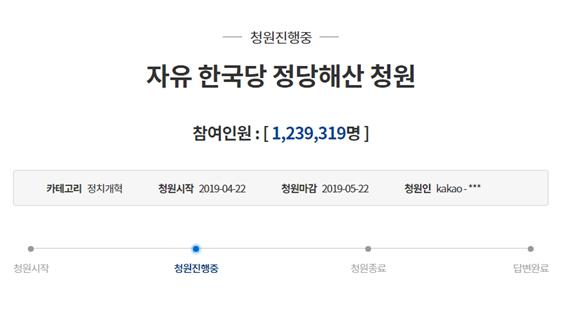 자유한국당 정당새한 청원