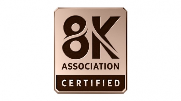 8K 협회(8K Association)가 인증한 8K 제품에 부여하는 8K 인증 로고 이미지