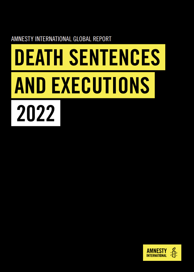 첨부파일 : [참고자료]2022년 연례사형현황 보고서 통계.docx  국제앰네스티 2022년 연례 사형현황 보고서 커버  