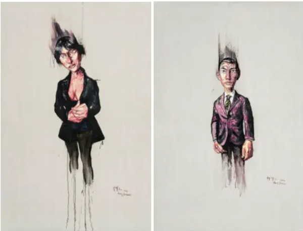 ▲ 사진: 국내 최초로 상속세 물납허가를 받은 쩡판즈의  2점  출처:  K옥션 (2007) 