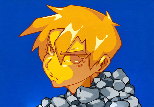 ▲사진: 진형, 내려놓음, 2024, 캔버스에 아크릴릭, 65.1x45.5cm. 출처: 이젤 아트 스페이스(eAsel art space)