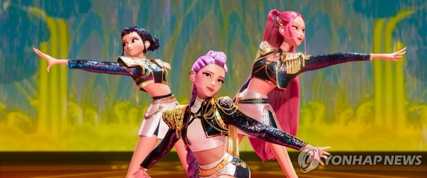 ▲넷플릭스 애니메이션 영화 '케이팝 데몬 헌터스' 속 한 장면