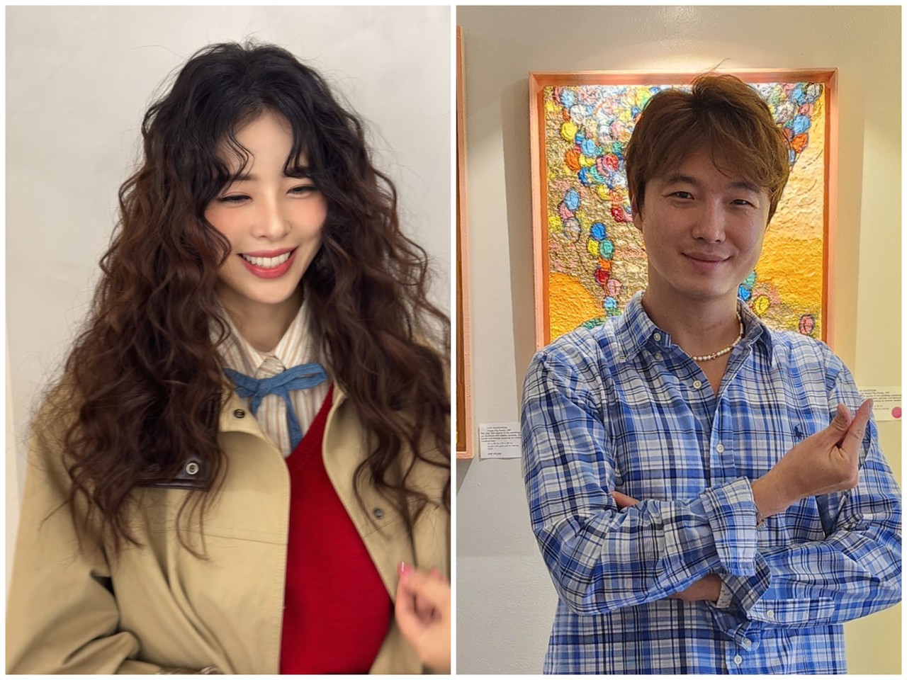 ▲사진:(우)팝아티스트 한상윤과 (좌)서정적 회화 작업을 이어온 방송인 겸 작가 서동주